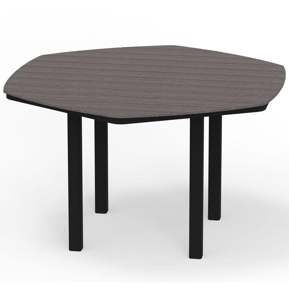 Telescope Casual Bazza Hex 62" Hexagon Balcony Table in Black, , large