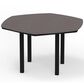 Telescope Casual Bazza Hex 62" Hexagon Balcony Table in Black, , large