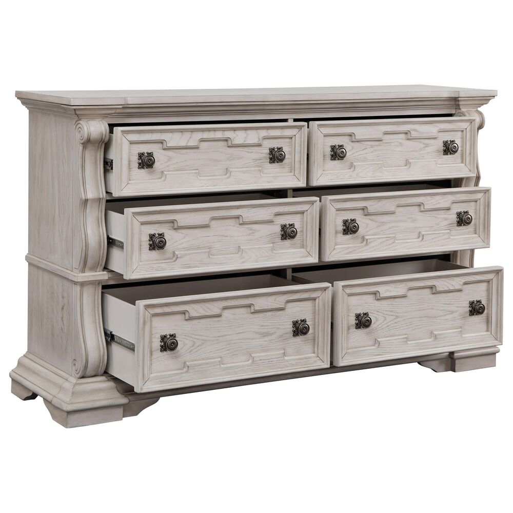Millenium Bruchandi 4-Piece King Panel Bedroom Set in Antique White, , large