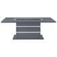 GLOBAL Monaco 5-Piece Rectangular Dining Set in Dark Grey and Silver, , large