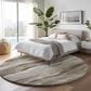 Dalyn Rug Company Pacifica PA6 8" Round Brown Area Rug, , large