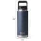 YETI Rambler 26 Oz Water Bottle with Color-Matched Straw Cap in Black Forest Green, , large