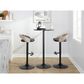 LumiSource Grotto Swivel Barstool with Black Faux Leather Upholstery in Black and Light Grey (Set of 2), , large