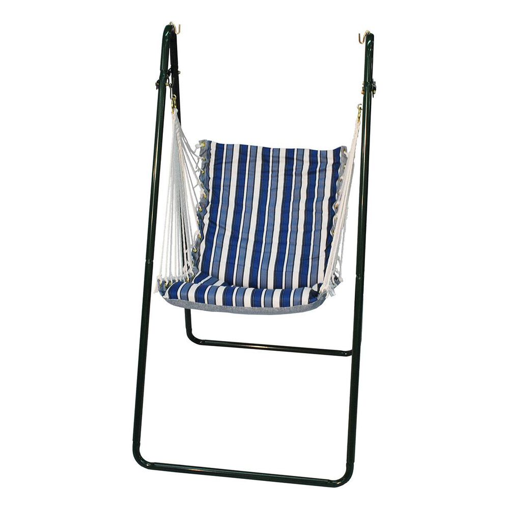 Algoma Fabric Hammock Chair and Bronze Stand, , large