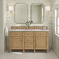 James Martin Vanities Lorelai 60" Double Bathroom Vanity in Light Natural Oak with 3 cm Eternal Jasmine Pearl Silestone Top, Rectangular Sinks and FreePower Wireless Charger, , large