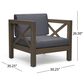 Hearth and Haven Brava Outdoor Club Chair with Dark Gray Cushion in Grey, , large