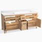 Kohler Kresla 72" Double Bathroom Vanity in Light Oak with 3 cm White Quartz Top and Rectangular Sinks, , large