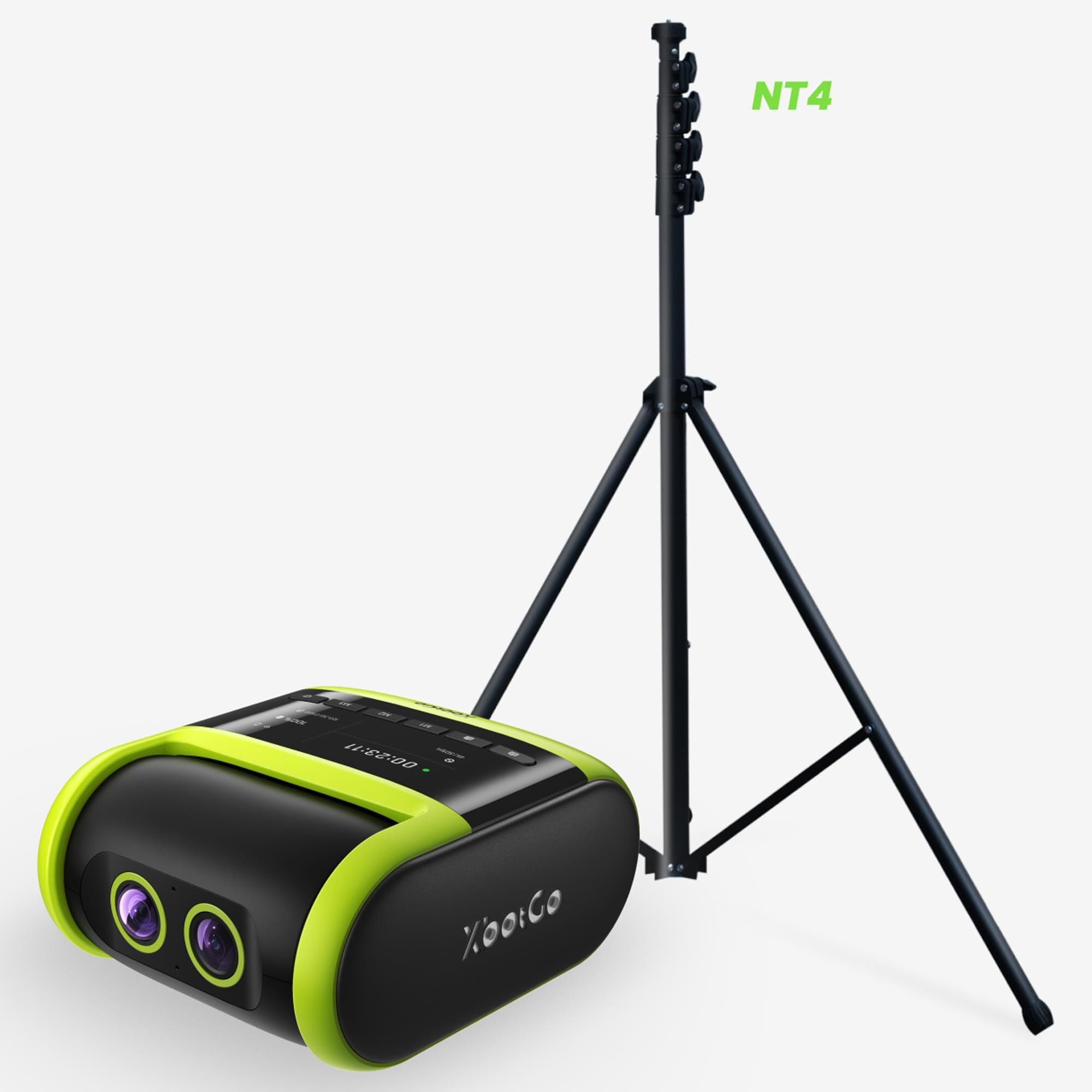 XbotGo Falcon 4K AI Action Camera in Black and Edge Green