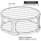Fallridge Balam 1-Shelf Cocktail Table in Stained Dark, , large
