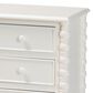 Baxton Studio Malinda 3-Drawer End Table with Spindle Legs in White, , large