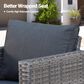 HOMLUX 7-Piece Rattan Sectional Set w/ Sofa + Footrests + Chairs, Black, , large