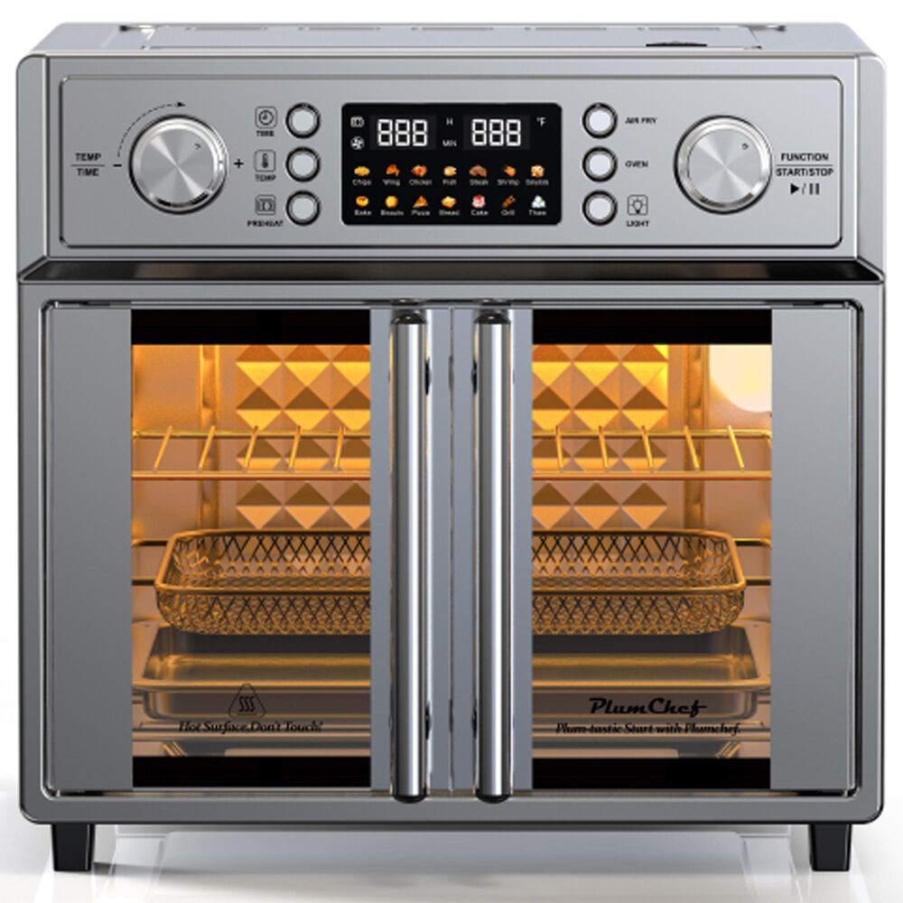 HOMLUX 26 Qt Large Air Fryer Toaster Oven in Silver, , large