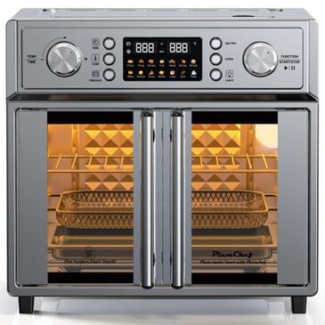 HOMLUX 26 Qt Large Air Fryer Toaster Oven in Silver, , large