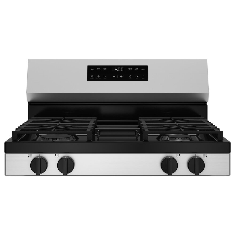 GE Appliances 30" Freestanding Gas Range with Self-Clean and 4 Burners in Stainless Steel and Black, , large