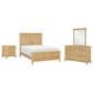 St Claire Home Today"s Traditions 4 Piece Full Platform Panel Bedroom Set in Natural Hickory, , large