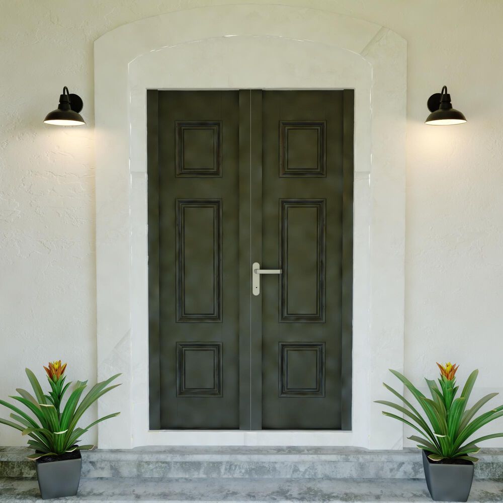 Vaxcel Buena Park 1-Light Outdoor Wall Sconce in Vintage Black and Matte White, , large