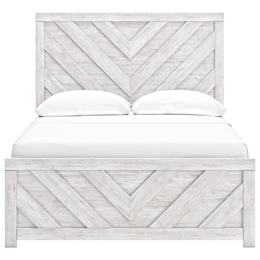 Ashley Cayboni 4 Piece Full Bedroom Set in Whitewash Paint, , large