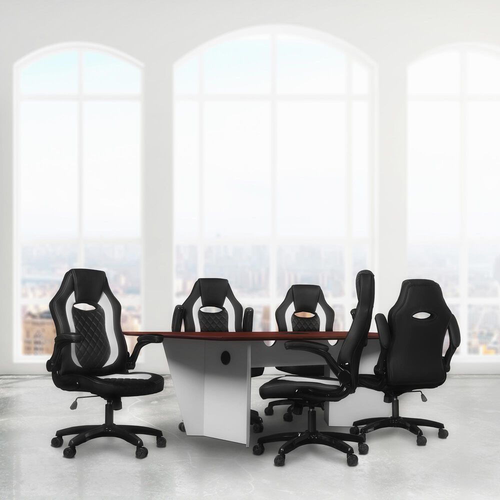 Regency Global Sourcing Array 96" Conference Table in White and Cherry, , large