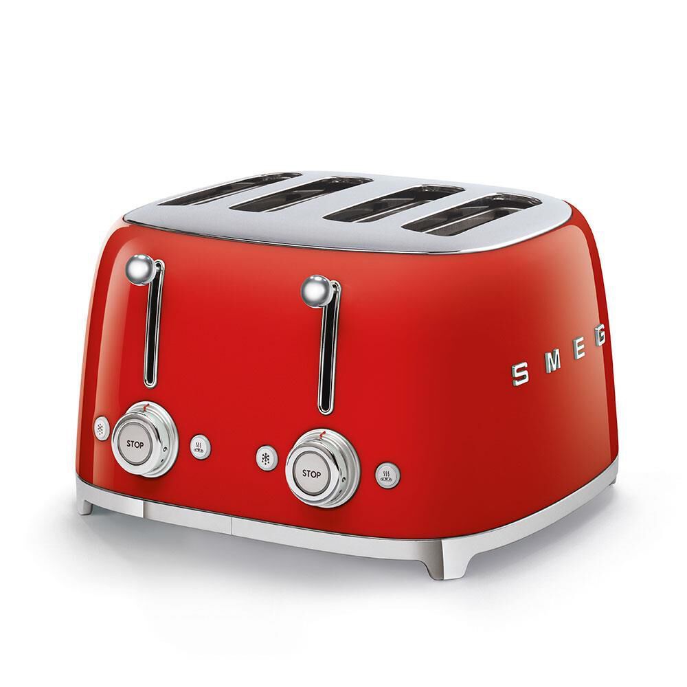 Smeg Retro Style 4x4 Toaster, Red, , large
