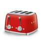 SMEG Retro Style 4x4 Toaster, Red, , large