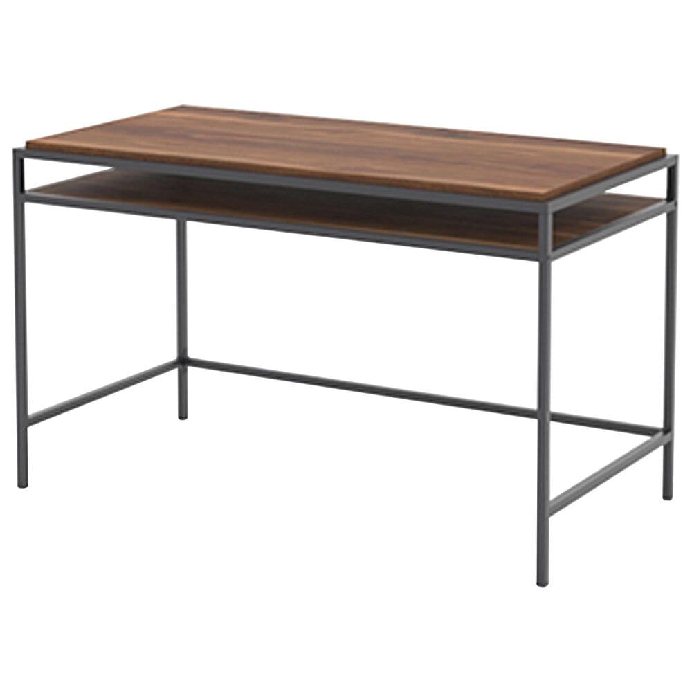 Sauder Nova Loft Writing Desk in Grand Walnut and Black, , large