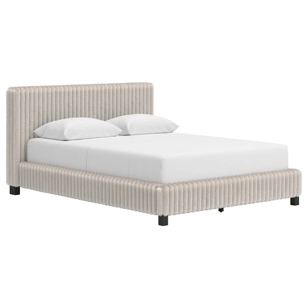 Ashley Zuraleus 3-Piece Queen Upholstered Platform Bedroom Set in Matte White, , large