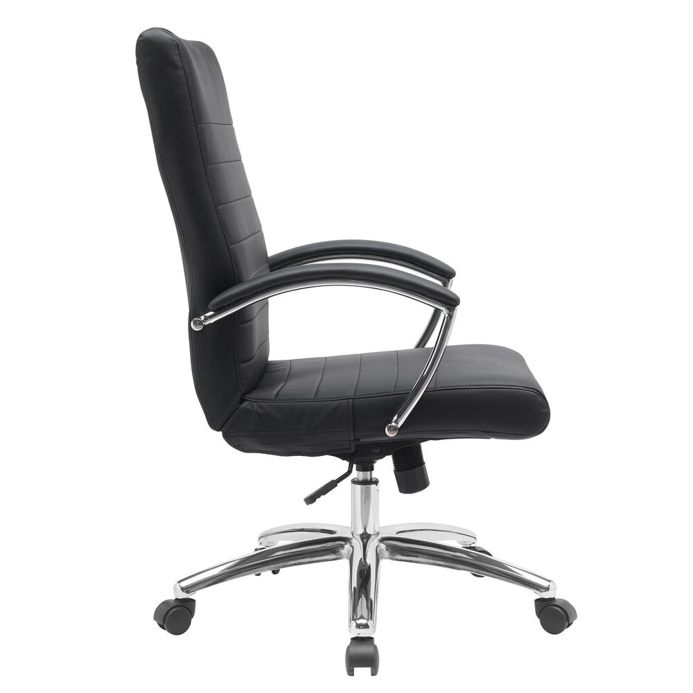 Global Seating Bonded Leather Executive Chair in Black, , large