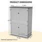 Hearth and Haven Outdoor Rust-Resistant Plastic Storage Shed with Adjustable Partition Design in White, , large