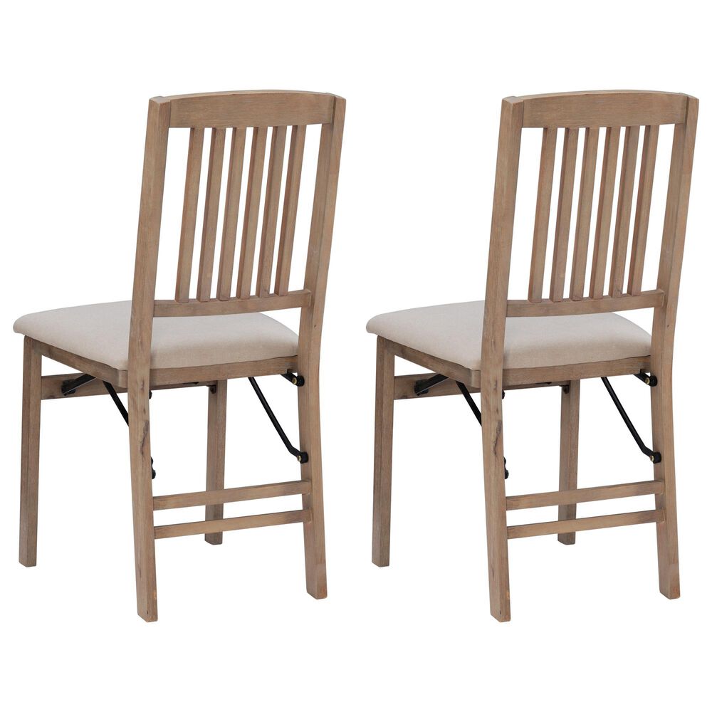 Linon Home Decor Triena Mission Folding Side Chair in Grey Wash (Set of 2), , large