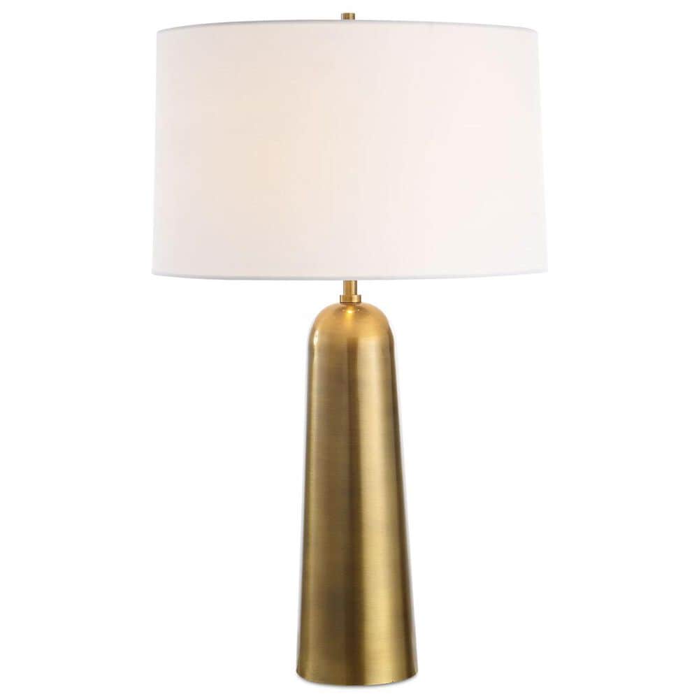 Uttermost Flinchem Table Lamp in Antique Brass, , large