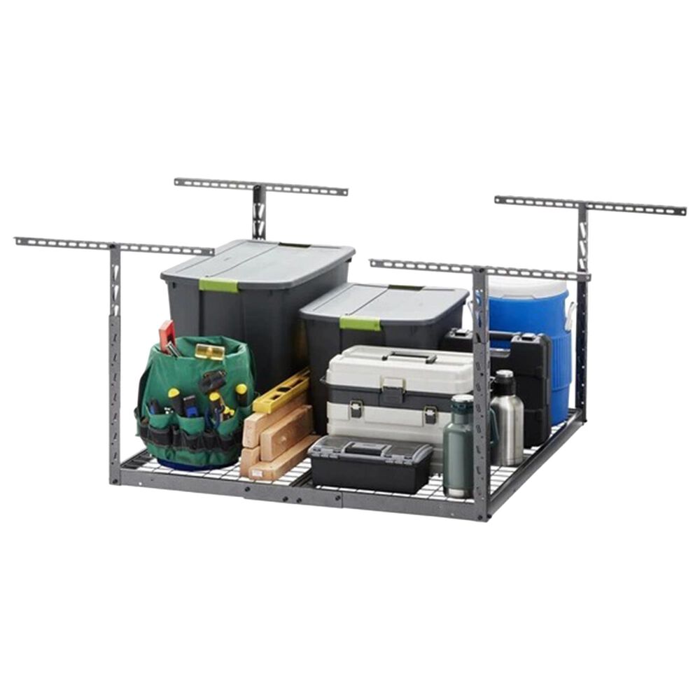 Gladiator 4&#39; x 4&#39; Overhead GearLoft Storage Rack in Hammered Granite, , large