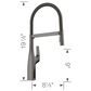 Blanco Rivana Semi-Pro Pull-Down Kitchen Faucet in Satin Dark Steel, , large