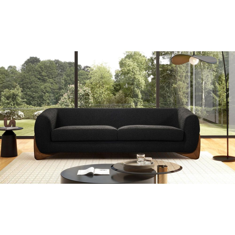 Jennifer Taylor Home Alpine Stationary Sofa in Ebony Black, , large