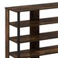 HOMLUX 5-Tier Shoe Rack in Amber Pine and Black, , large