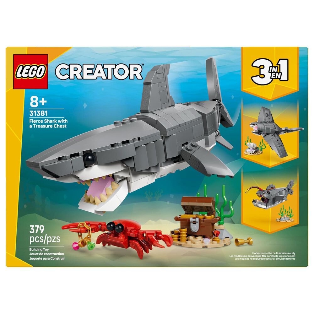 LEGO Creator Fierce Shark with a Treasure Chest Building Set, , large