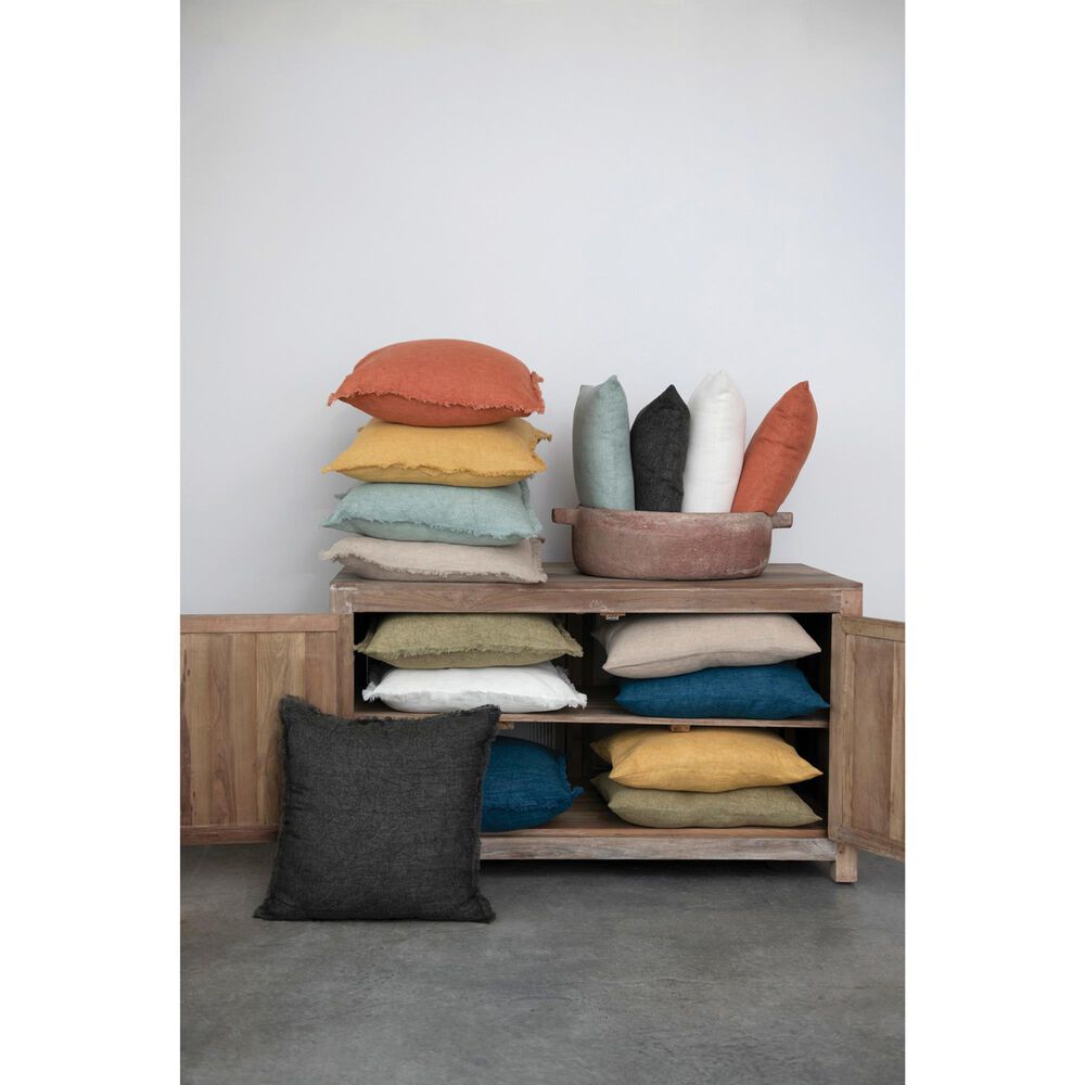 Teak Interiors Daily Routines 20&quot; x 20&quot; Throw Pillow in Rust, , large