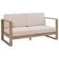 Linon Home Decor Silas 2-Seater Outdoor Sofa with Beige Cushions in Natural, , large