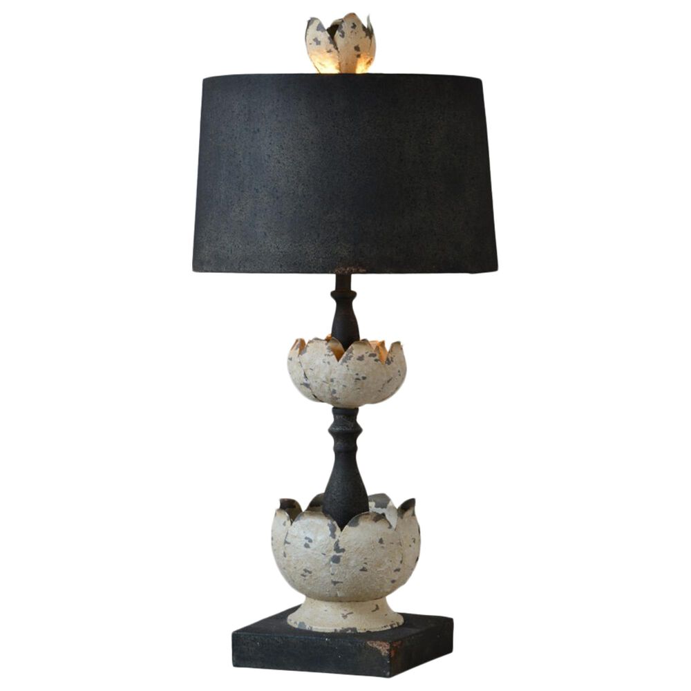 Southern Lighting Hallie Table Lamp in White and Black, , large