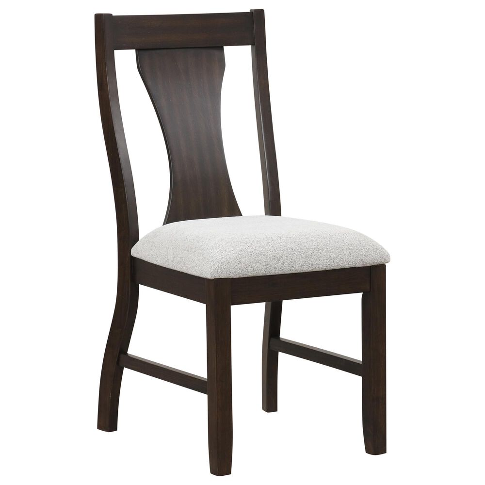 New Heritage Design Chestnut Ridge 5-Piece Round Dining Set in Dark Brown, , large