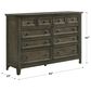 Hawthorne Furniture San Mateo 10 Drawer Dresser in Gray, , large
