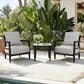 Hearth and Haven 3-Piece Outdoor Aluminum Club Chair Set with Side Table in Cast Silver, , large