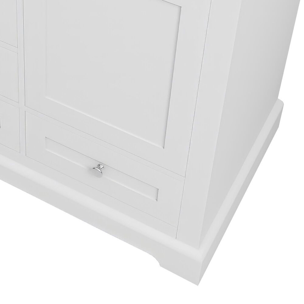 Lexora Home Dukes 48" Double Bathroom Vanity in White with 2 cm White Quartz Top and Rectangular Sinks, , large