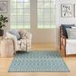 Nourison Positano Southwestern Aqua 5" x 7" Indoor/Outdoor Area Rug, , large