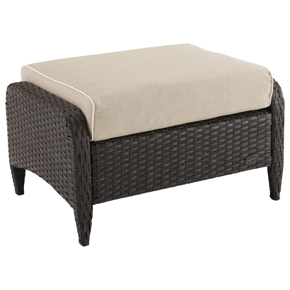 Crosley Furniture Kiawah Outdoor Ottoman in Sand, , large