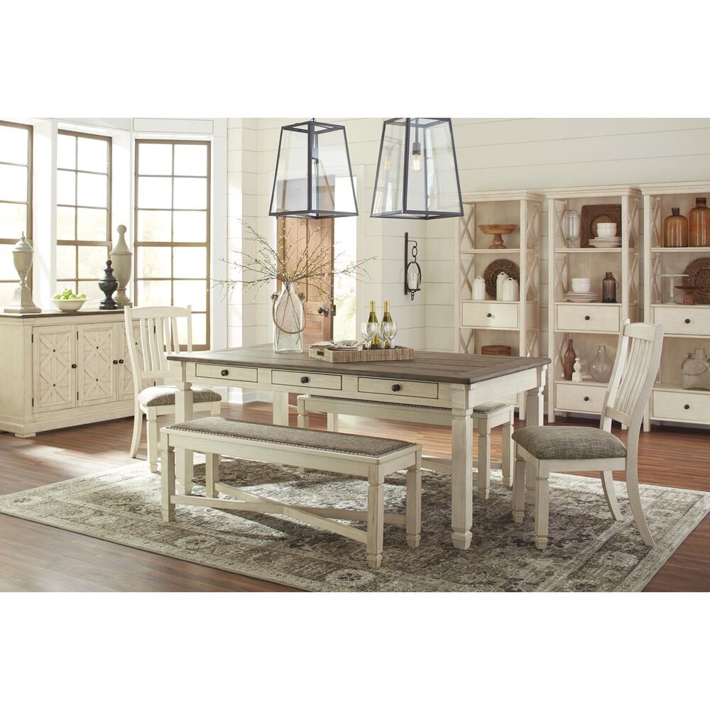 Ashley Bolanburg 3-Shelf Display Cabinet in Antique White, , large
