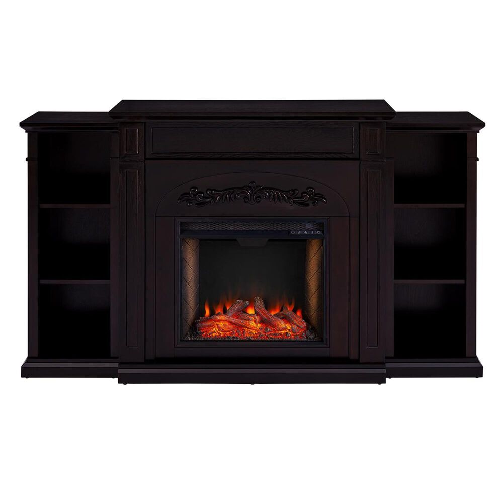 Southern Enterprises Swela Electric Fireplace with Bookcases in