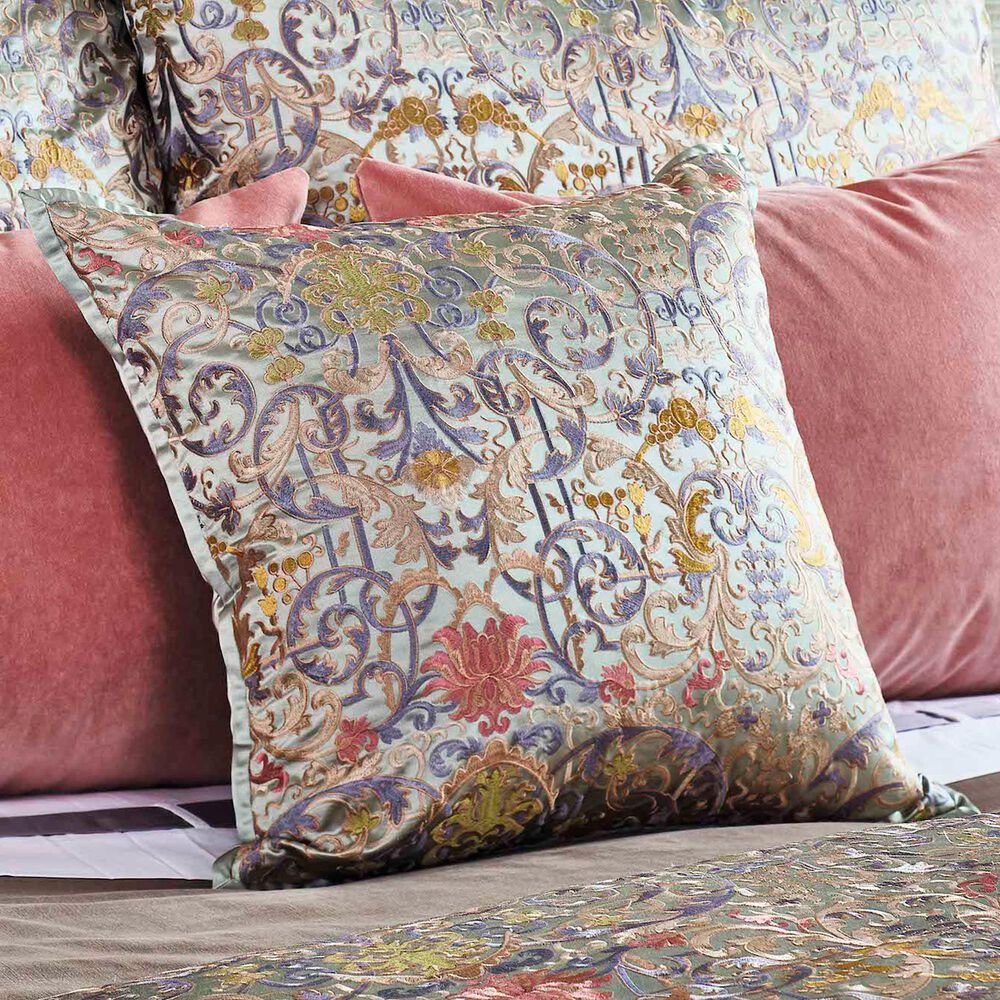 Ann Gish Venezia 22" x 22" Square Throw Pillow in Sage, , large