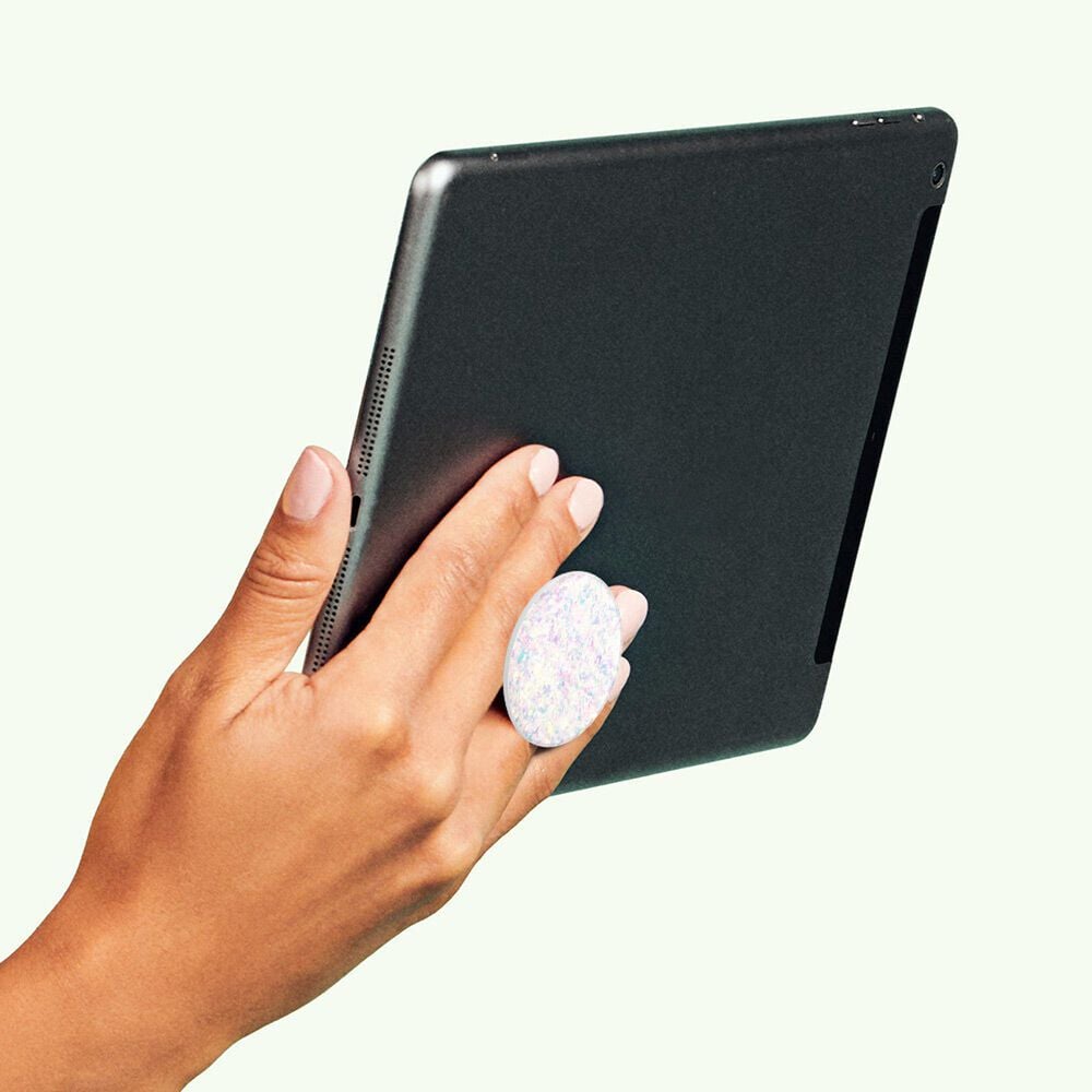 PopSockets PopGrip Premium Swappable Device Stand and Grip - Iridescent Confetti White, , large