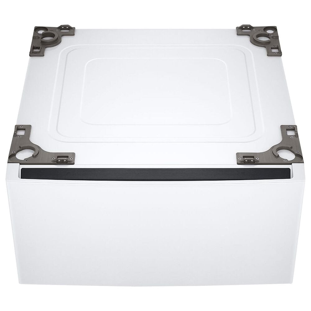 LG Tall Pedestal with Drawer In White, , large