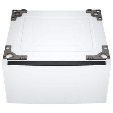 LG Tall Pedestal with Drawer In White, , large